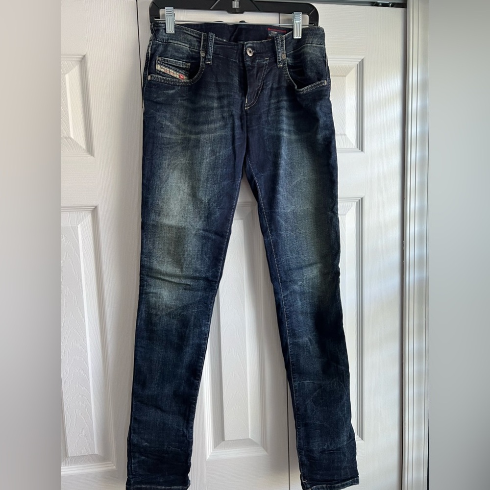 Diesel, size 27 dark blue jeans.